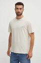 Бавовняна футболка Tommy Jeans DM0DM17994 бежевий SS24