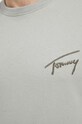 Tommy Jeans t-shirt bawełniany zielony DM0DM17994