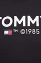 μαύρο Βαμβακερό μπλουζάκι Tommy Jeans