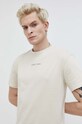 Tommy Jeans t-shirt bawełniany beżowy DM0DM18266