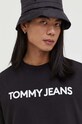 Tommy Jeans t-shirt bawełniany czarny DM0DM18267