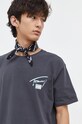 Tommy Jeans t-shirt bawełniany DM0DM18283 szary SS24