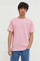 Βαμβακερό μπλουζάκι Tommy Jeans ροζ