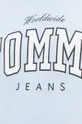 kék Tommy Jeans pamut póló