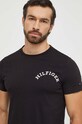 Bavlněné tričko Tommy Hilfiger MW0MW33686 černá SS24