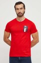 Tommy Hilfiger t-shirt bawełniany nadruk czerwony MW0MW33687