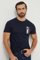 granatowy Tommy Hilfiger t-shirt bawełniany Męski