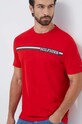 Tommy Hilfiger t-shirt bawełniany nadruk czerwony MW0MW33688
