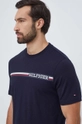 granatowy Tommy Hilfiger t-shirt bawełniany Męski