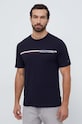 Bavlněné tričko Tommy Hilfiger MW0MW33688 námořnická modř SS24