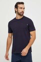 Bavlněné tričko Tommy Hilfiger hladký námořnická modř MW0MW33696