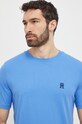 Ρούχα Βαμβακερό μπλουζάκι Tommy Hilfiger MW0MW33987 μπλε