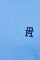 Βαμβακερό μπλουζάκι Tommy Hilfiger μπλε MW0MW33987