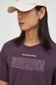 G-Star Raw t-shirt bawełniany nadruk fioletowy D23902.336