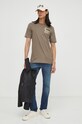 G-Star tricou din bumbac D23901.336 bej SS24