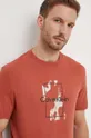 arancione Calvin Klein t-shirt in cotone