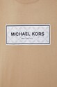 Βαμβακερό μπλουζάκι Michael Kors μπεζ CH351RG1V2