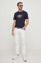 Guess t-shirt bawełniany M4RI33.J1314 granatowy SS24
