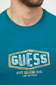 turkusowy Guess t-shirt bawełniany