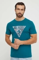 turkusowy Guess t-shirt Męski