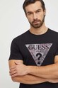 Guess t-shirt z elastanem czarny M4RI29.J1314