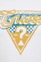 λευκό Βαμβακερό μπλουζάκι Guess