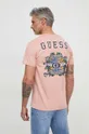 рожевий Бавовняна футболка Guess