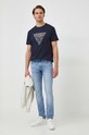 Памучна тениска Guess M4RI27.K8FQ4 тъмносин SS24