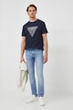 Guess tricou din bumbac M4RI27.K8FQ4 bleumarin SS24