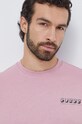 Guess t-shirt bawełniany MEDGAR różowy Z4RI08.I3Z14