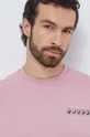 różowy Guess t-shirt bawełniany MEDGAR