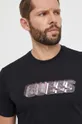 czarny Guess t-shirt bawełniany NIKOLAS