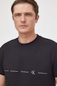 Calvin Klein Jeans tricou din bumbac negru J30J324668