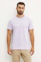 Calvin Klein Jeans t-shirt bawełniany bawełna fioletowy J30J325268
