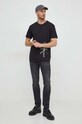 Bavlnené tričko Calvin Klein Jeans J30J324783 čierna SS24