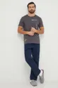 Bombažna kratka majica Calvin Klein Jeans siva