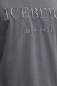 Bombažna kratka majica Iceberg F014.6327 siva