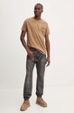 Iceberg tricou din bumbac F026.6327 maro AW24