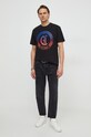 Just Cavalli pamut póló 76OAHG04.CJ318 fekete SS24