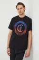 czarny Just Cavalli t-shirt bawełniany