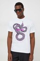 Îmbrăcăminte Just Cavalli tricou din bumbac 76OAHG02.CJ318 alb