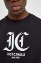 Just Cavalli t-shirt bawełniany 76OAHG00.CJ318 czarny
