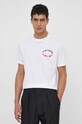 Odzież PS Paul Smith t-shirt bawełniany M2R.011R.MP4533 biały