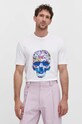 PS Paul Smith tricou din bumbac print alb M2R.731Y.MP4539