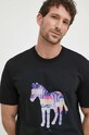 PS Paul Smith t-shirt bawełniany nadruk czarny M2R.731Y.MP4540