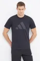 μαύρο Μπλουζάκι προπόνησης adidas Performance TR-ES Shadow Original TR-ES Ανδρικά