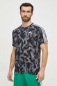 adidas Performance t-shirt do biegania Own the Run Own the Run wzorzyste szary IK4979