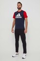 Памучна тениска adidas IL5660 тъмносин SS24