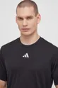 črna Kratka majica za vadbo adidas Performance HIIT 3S