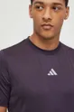 fioletowy adidas Performance t-shirt treningowy HIIT
